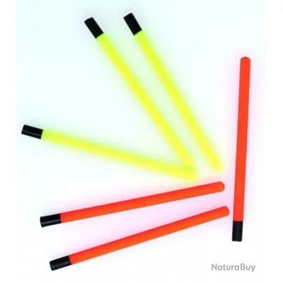 Antenne plastique creuse 3,0X55MM 5 jaunes et 5 rouges