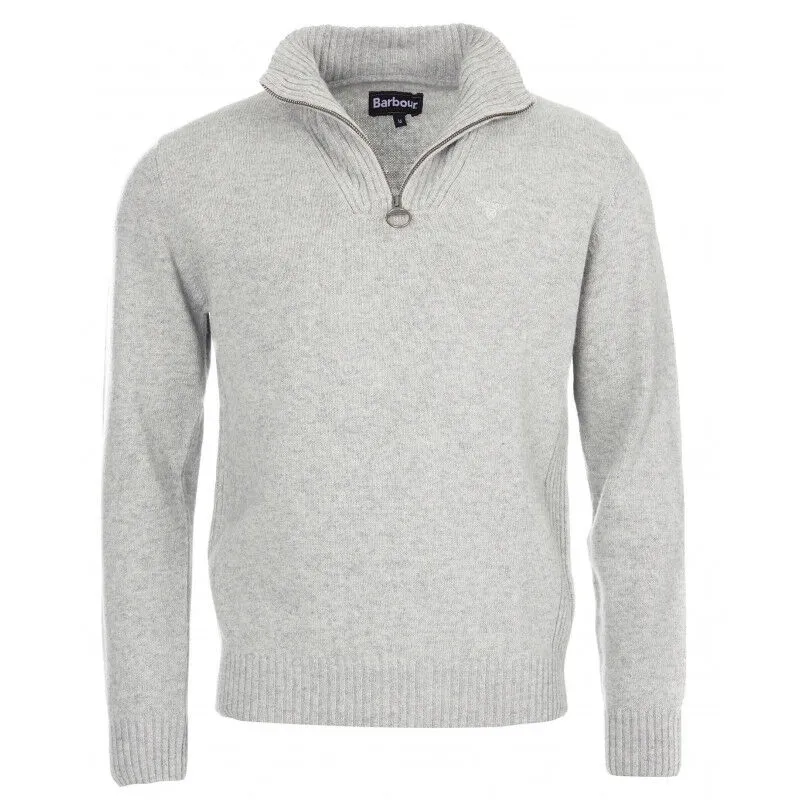 Barbour Essential Lambswool Half Zip Knitted Jumper - Pull en laine mérinos homme