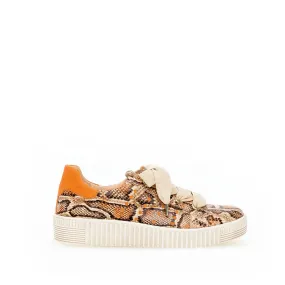 Baskets beiges effet reptile
