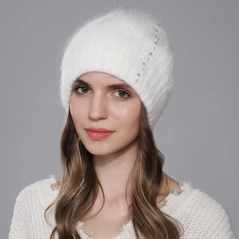 Bonnet en laine et angora