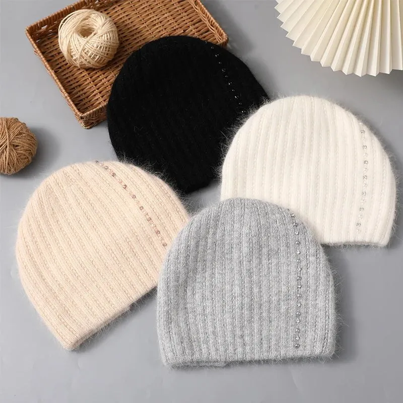 Bonnet en laine et angora