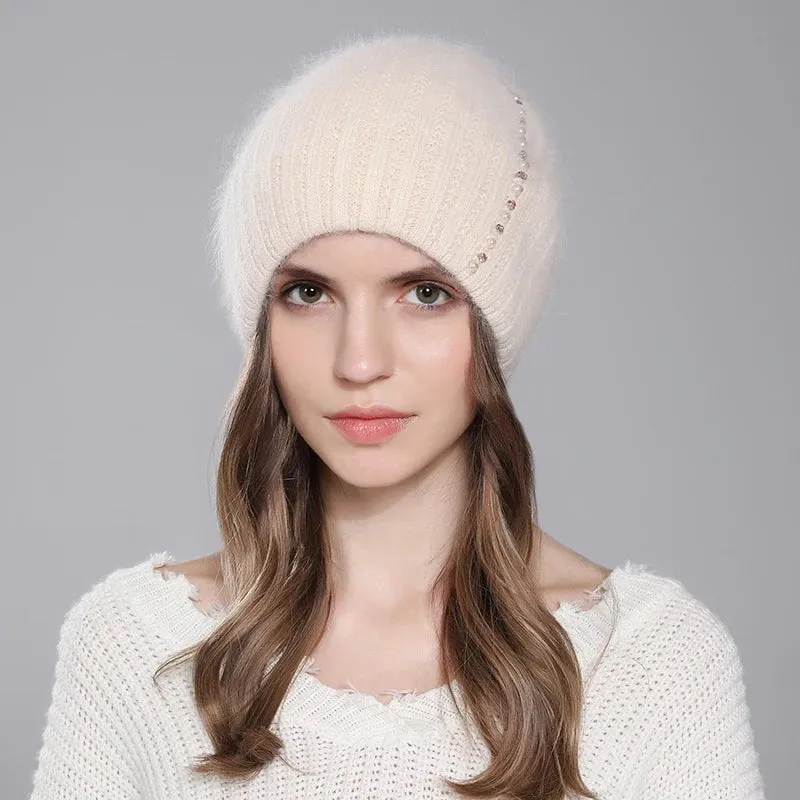 Bonnet en laine et angora