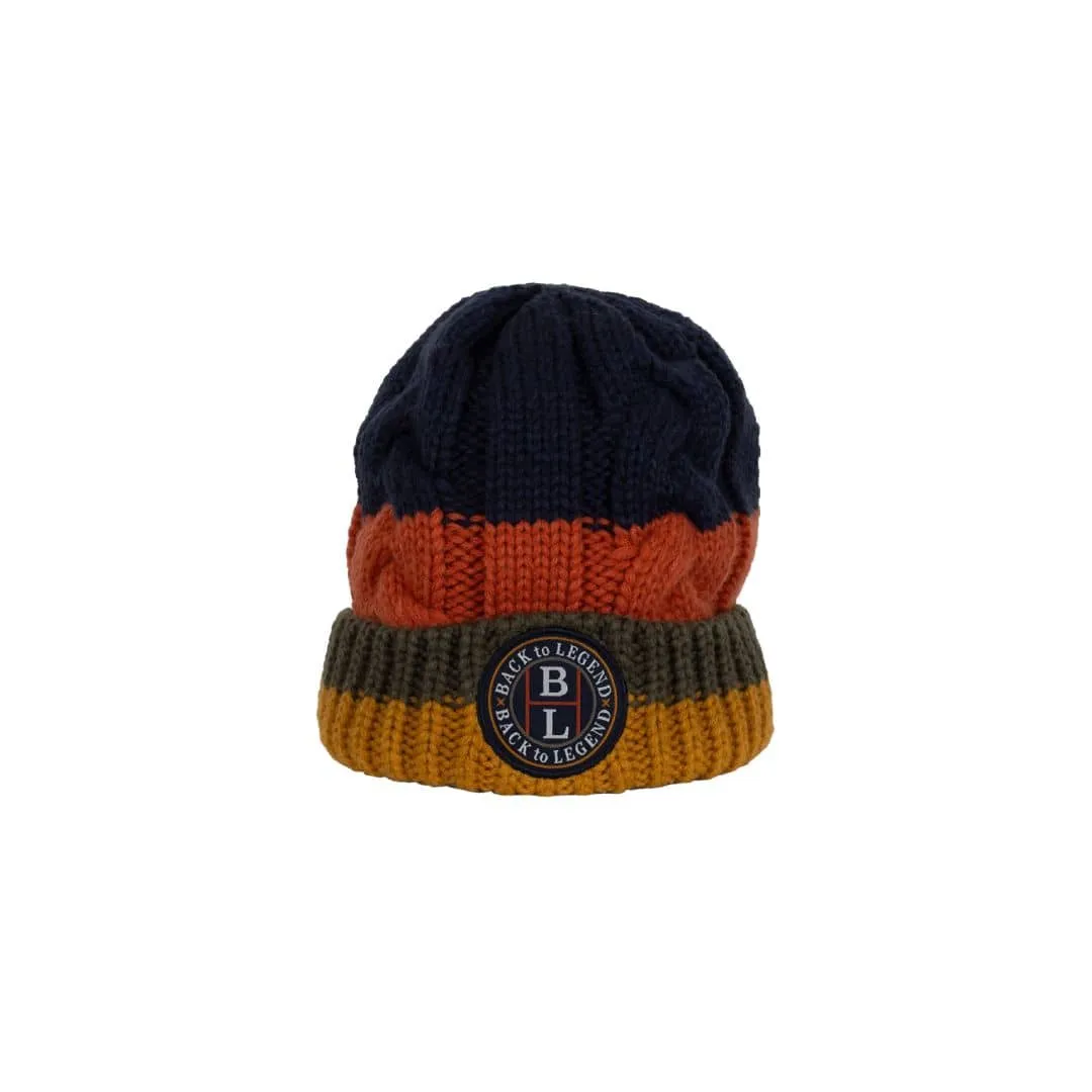 Bonnet multicolore doublé polaire