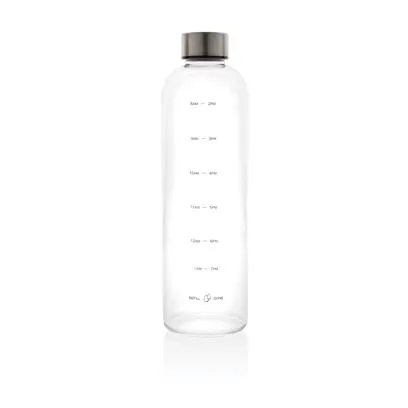 Bouteille publicitaire avec suivi d'hydratation en PET recyclé - 1000ml - SUIVO - Vertlapub