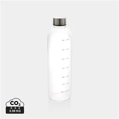 Bouteille publicitaire avec suivi d'hydratation en PET recyclé - 1000ml - SUIVO - Vertlapub