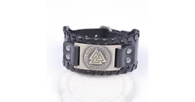Bracelet Viking Valknut black-antique bronze