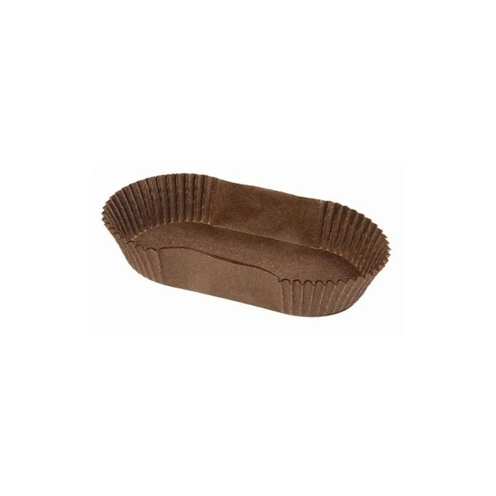 Caissettes brunes ovales 2 dimensions par 1000