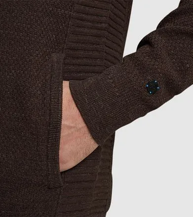 Cast Iron Cardigan Knitted Marron CKC2409354-8088 commander 