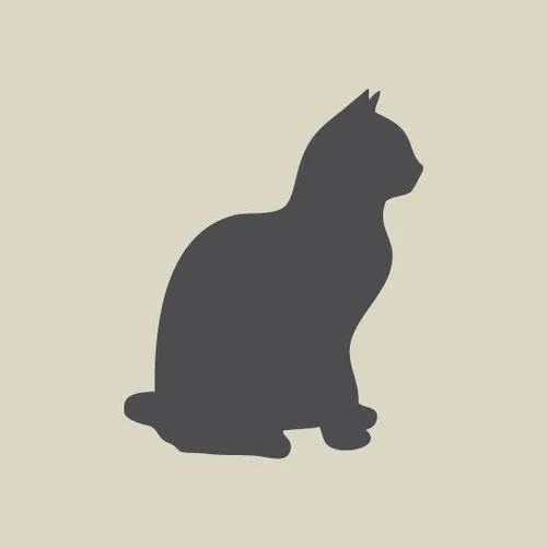 Chat. silhouette de chat. pochoir en vinyle adhésif. (ref 215)