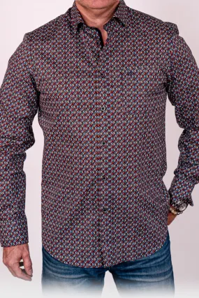 Chemise imprimé fromes ovales