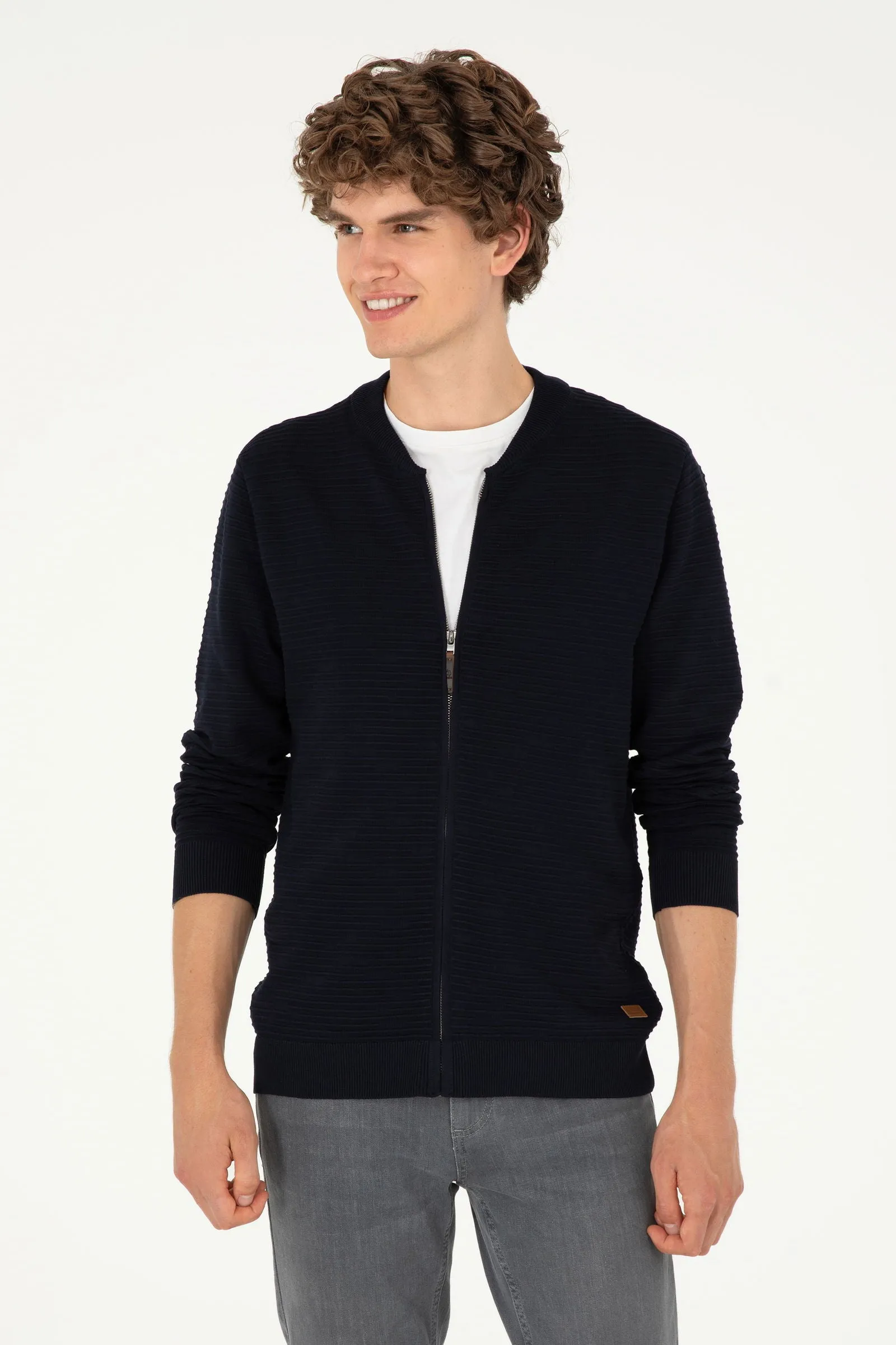 CHERY KNITTED CARDIGAN NAVY BLUE