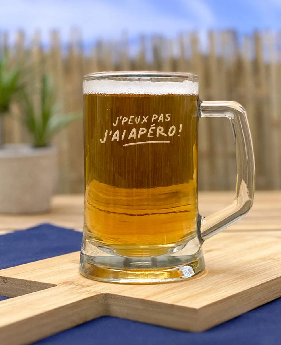 Chope de bière Je peux pas j'ai apéro