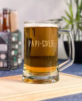 Chope de bière Papicole (gravé)