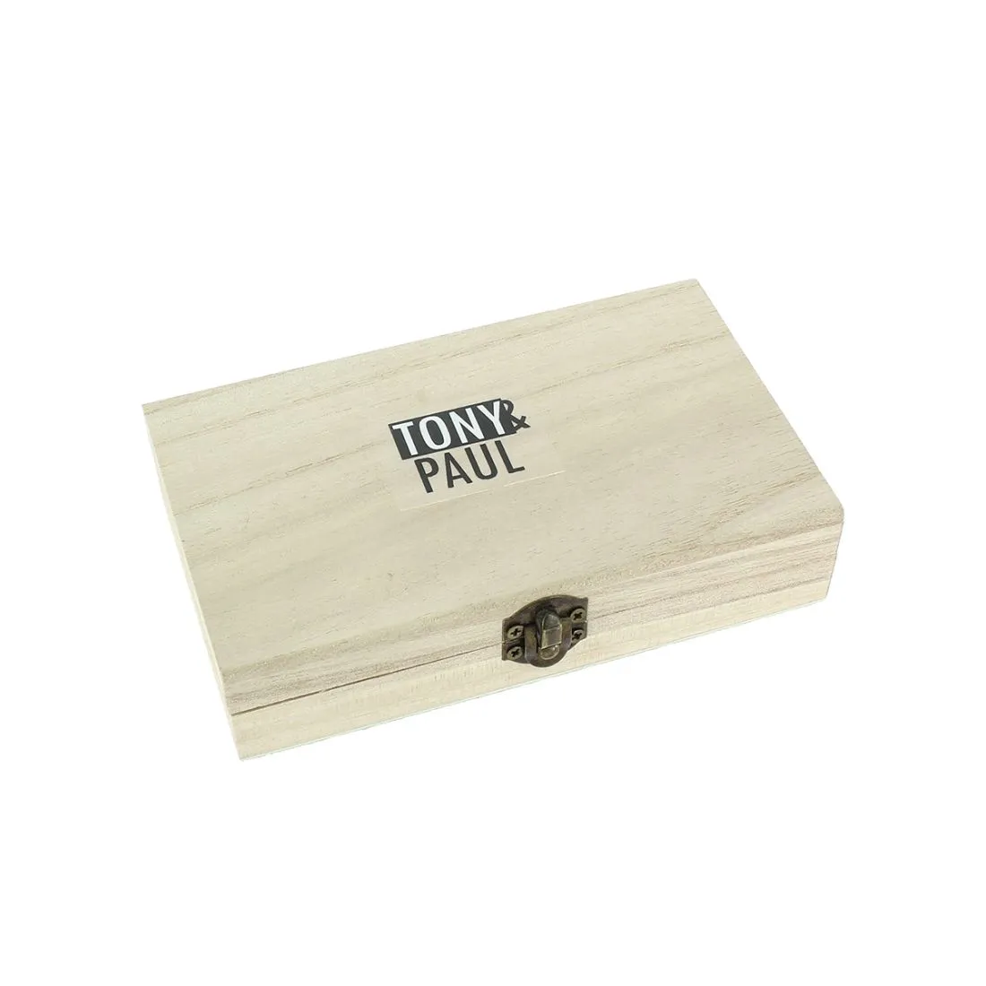 Coffret Manhattan Jaune et Bleu. Noeud papillon en bois avec 3 accessoires.