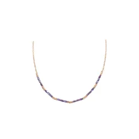 Collier Femme Alisei avec Cristaux Gris et Boules à Facettes - C231