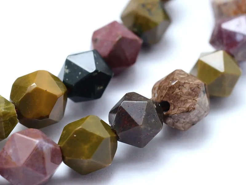 Commander Lot 10 perles à facettes 6 mm Jaspe pas cher