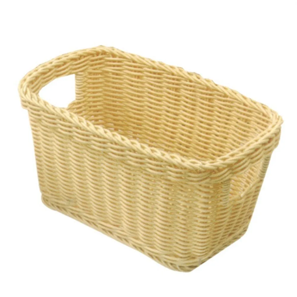 Corbeille effet osier 43x22,5x29cm polypropylène