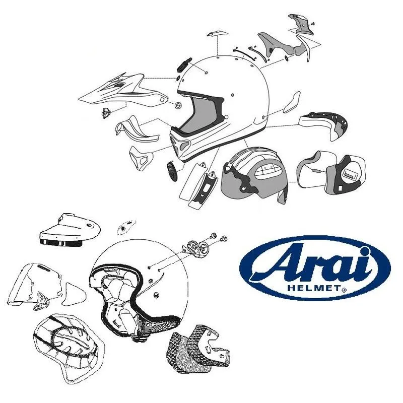 COUS JOUE ARAI X-TEND/CT 30MM CASQUE JET:AR5004450- piecemotoquad