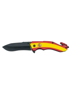 Couteau de sauvetage Albainox design 3D Drapeau Espagne (20 cm.) ⚔️ Boutique