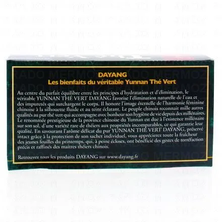 DAYANG Thé vert de chine bio 20 sachets
