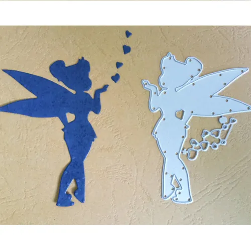 Die cut metallique fée ange fantastique pour toutes machines de decoupe perforatrice pochoir matrice