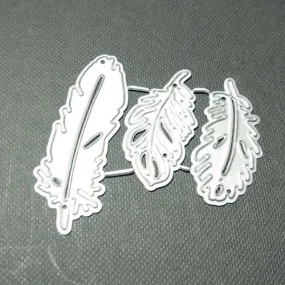 Die cut metallique plume par 3 pour toutes machines de decoupe perforatrice pochoir matrice