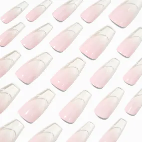 Faux ongles vegan squareletto à bouts effet givré - Lot de 24