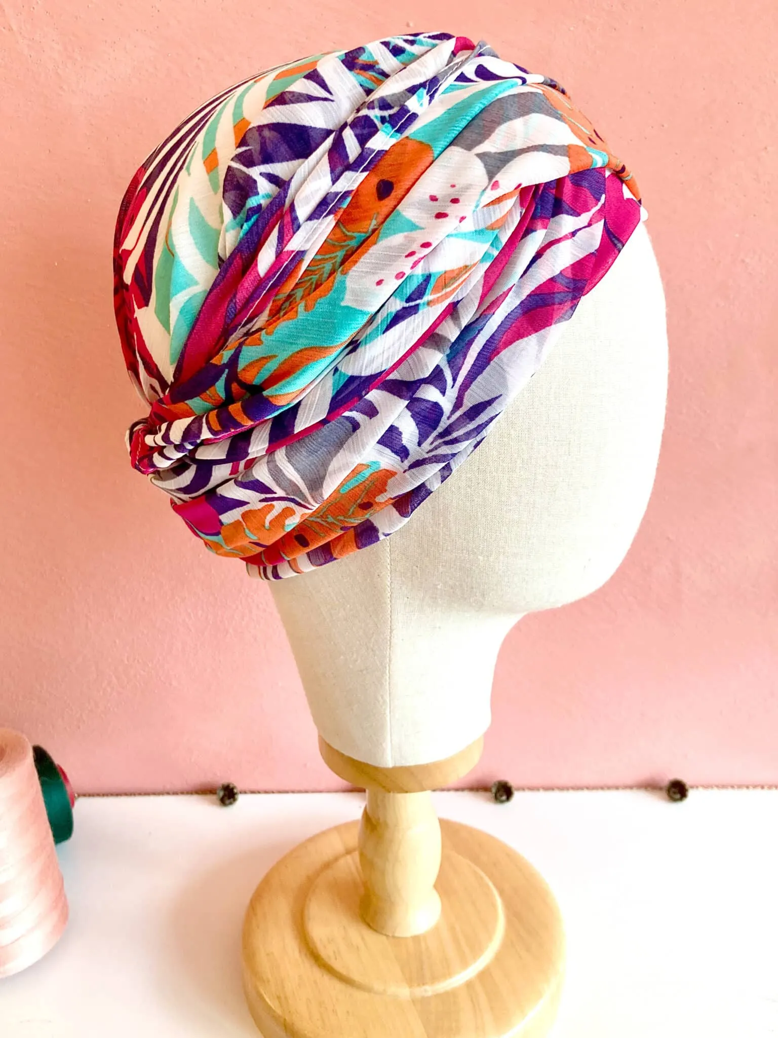 Foulard qui ne glisse pas à fleurs Hibiscus
