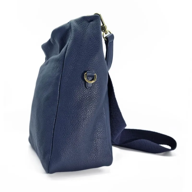 Grand sac tendance en cuir marine  - Abro - Scarpe chaussures