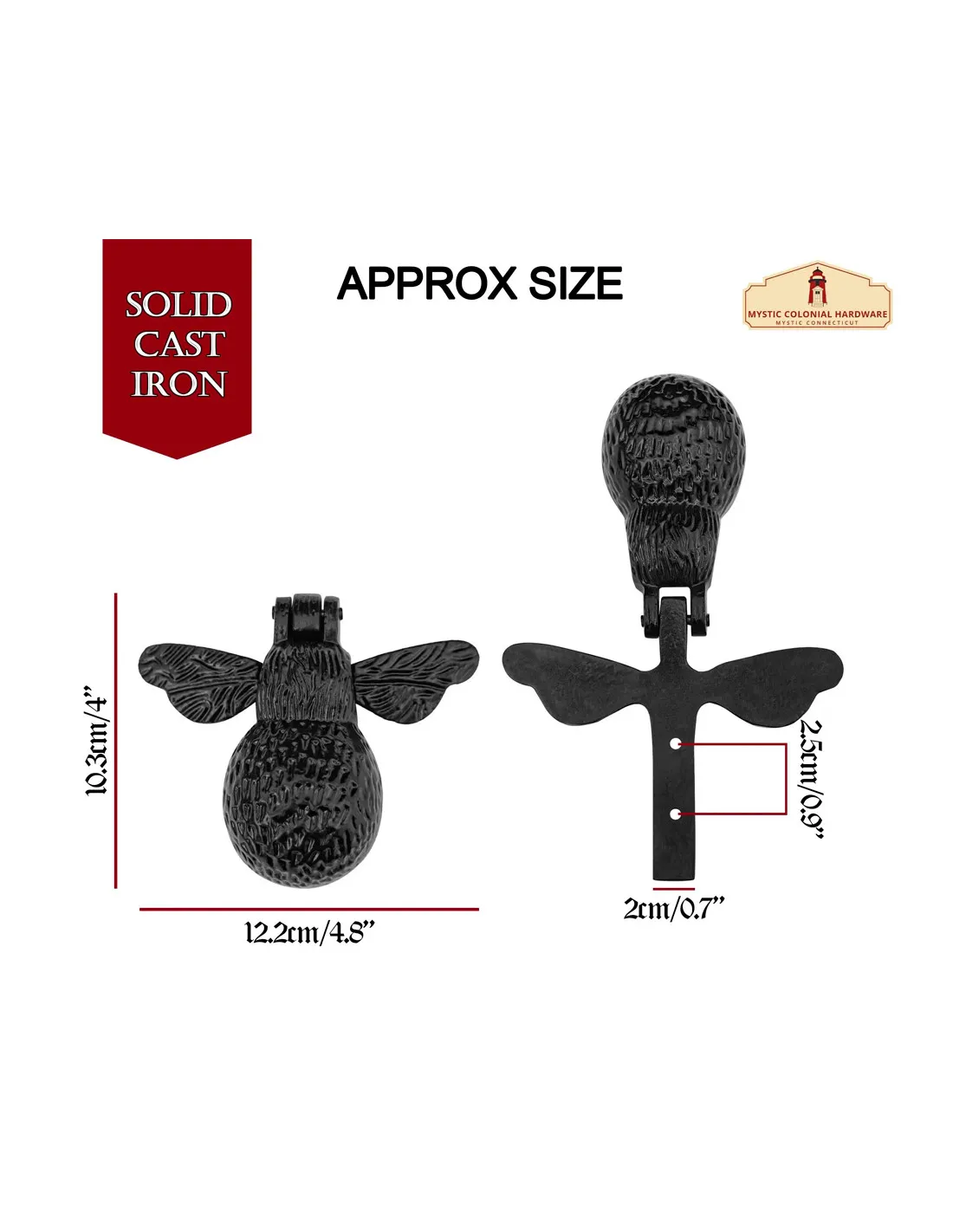 Heurtoir médiéval en fonte modèle Bourdon (10,3 cm.) ⚔️ Boutique Épées