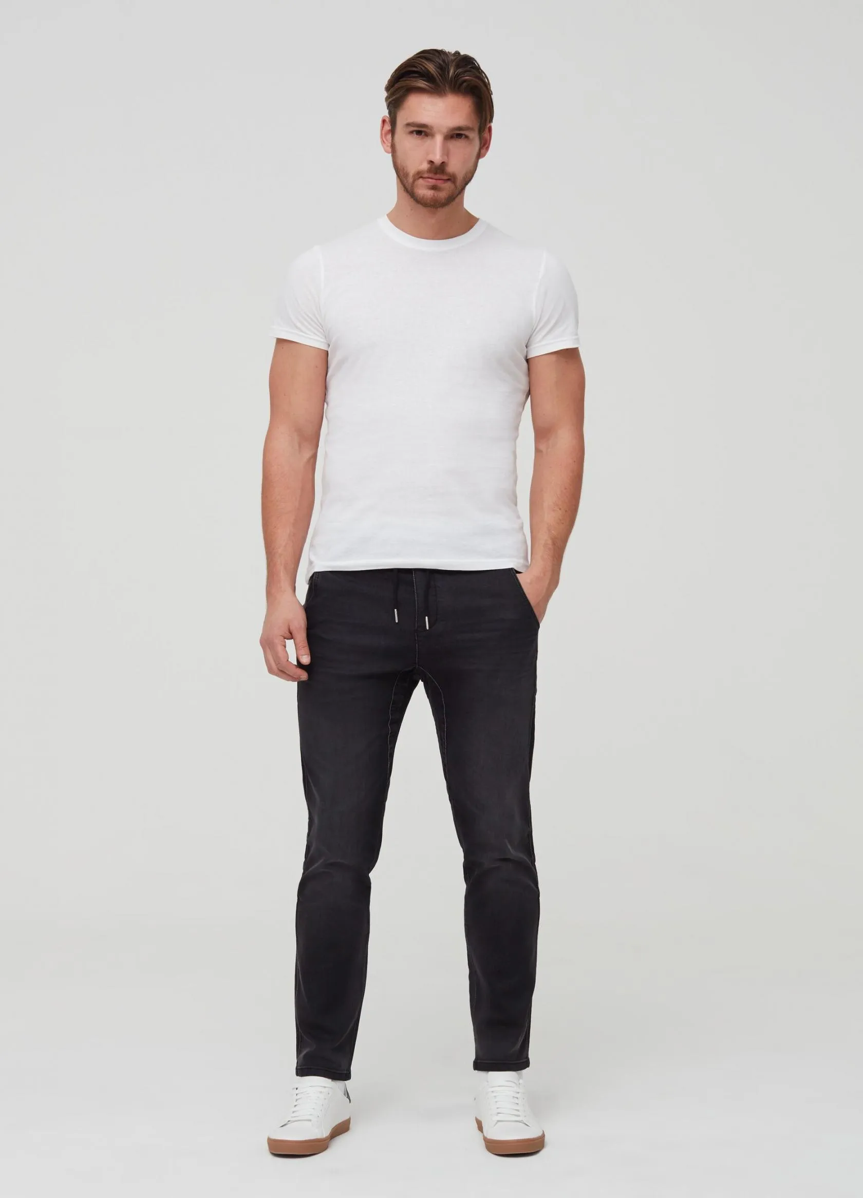 Jeans Homme | Slim-fit denim chino joggers Noir | OVS