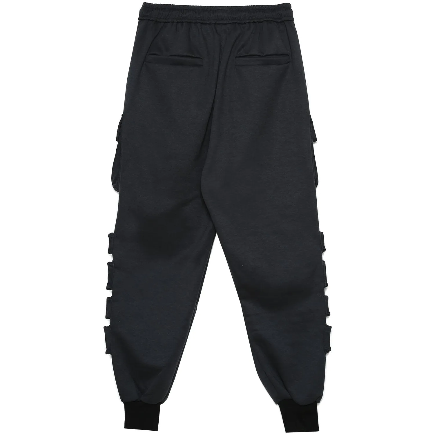 Jogging large cargo sangles noir