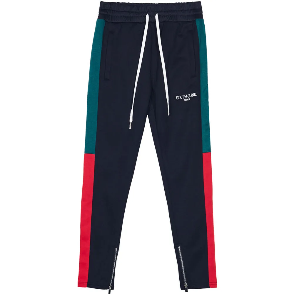 Jogging tricolore noir rouge vert