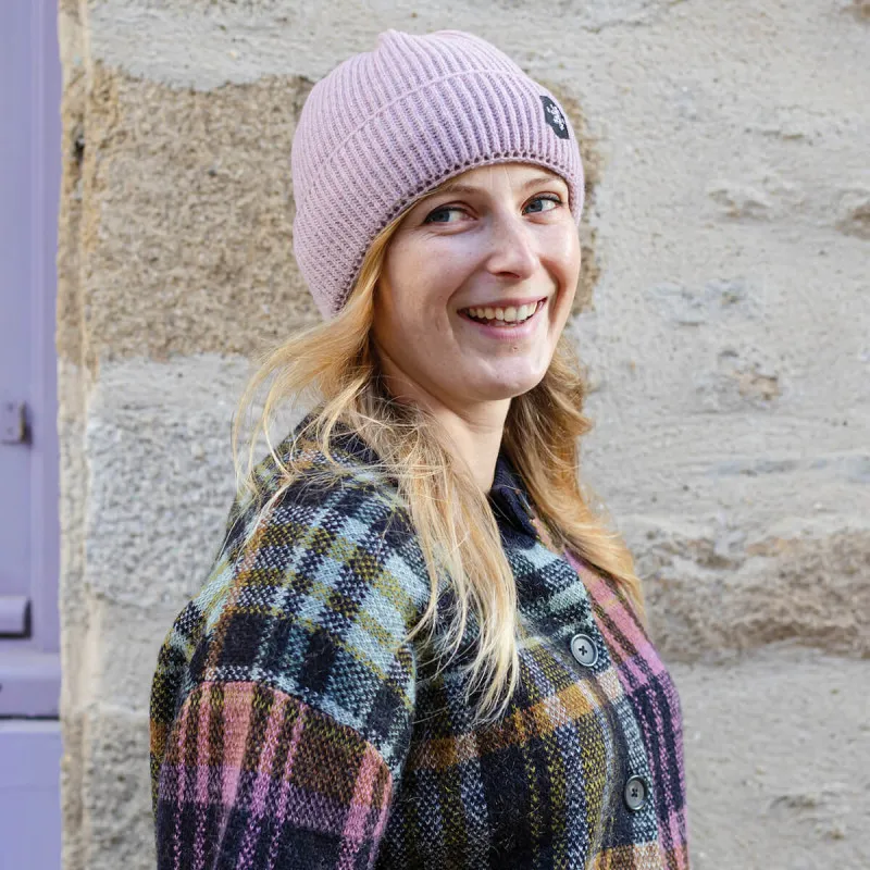 Le bonnet RENNES en laine rose claire - Blanc Bonnet - Scarpe