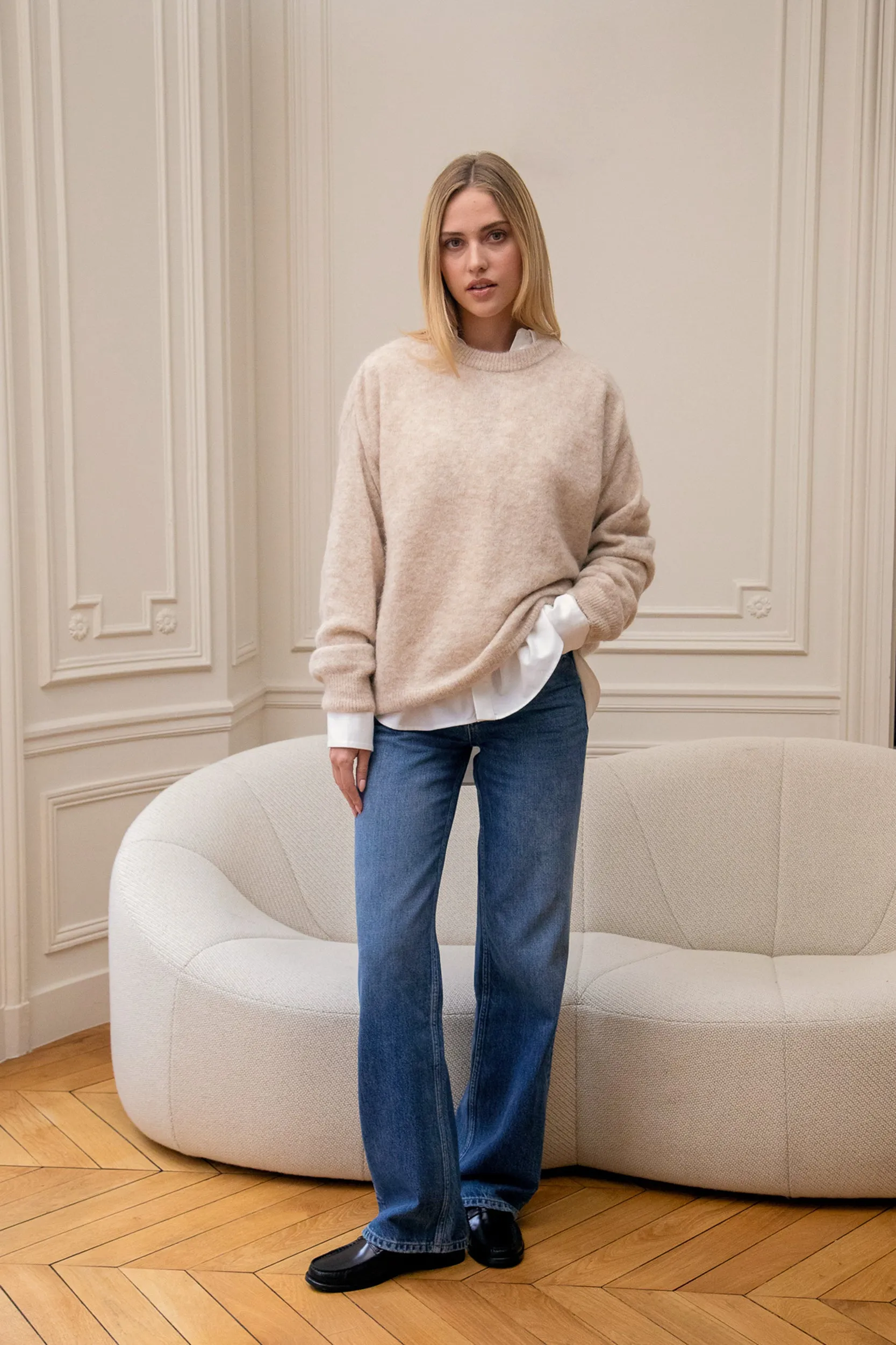 Le Dean - Le Jean Droit Taille Haute Hyper Flatteur en Denim Premium