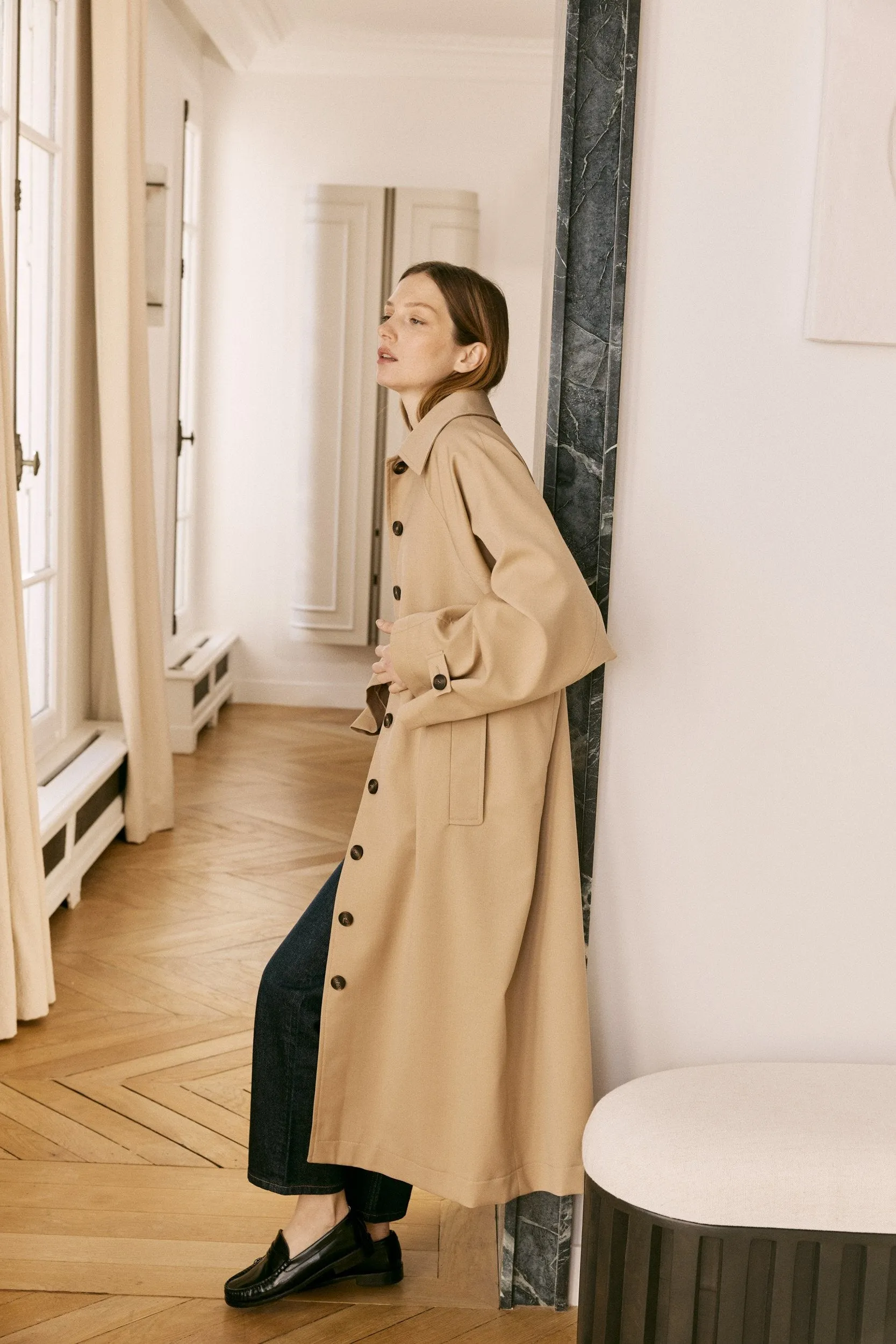 Le Saturnin - Le Trench Coat Long Minimaliste et Tellement Must-Have
