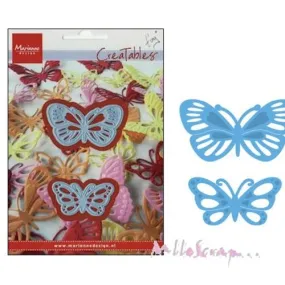 *lot de 2 die cut ou découpe petits papillons marianne design scrapbooking ref.marlr0357 (réf.210).*