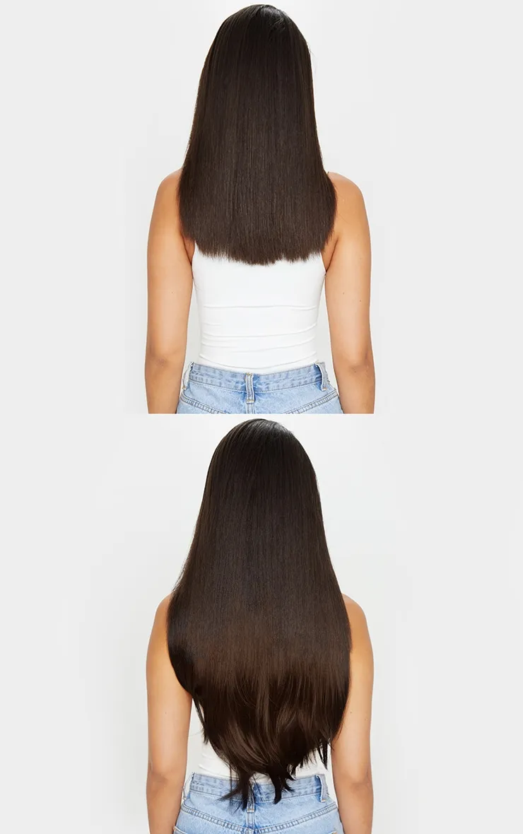 LullaBellz Extensions lisses à clipser 57 cm Warm Brunette
