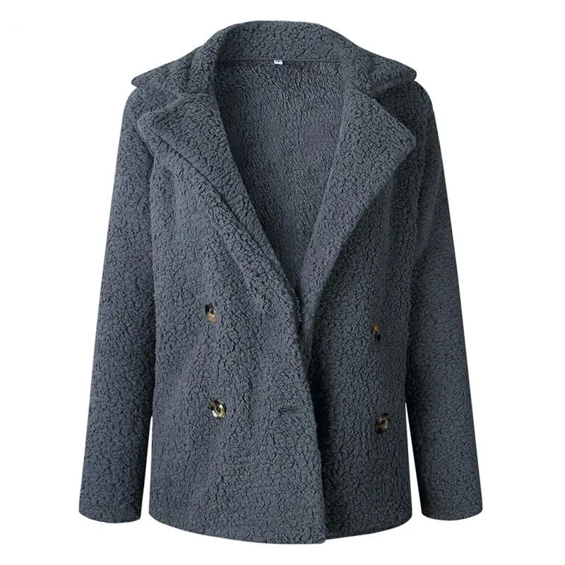 Manteau de fourrure effet peluche