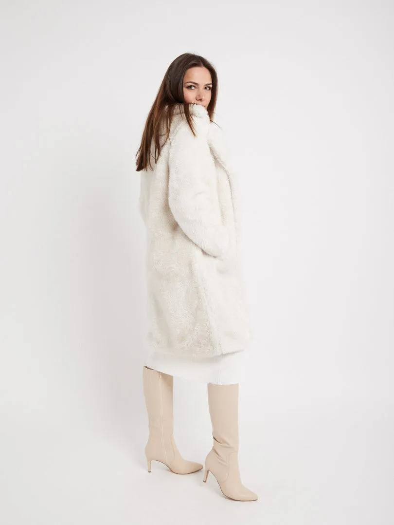 Manteau effet mouton retourné