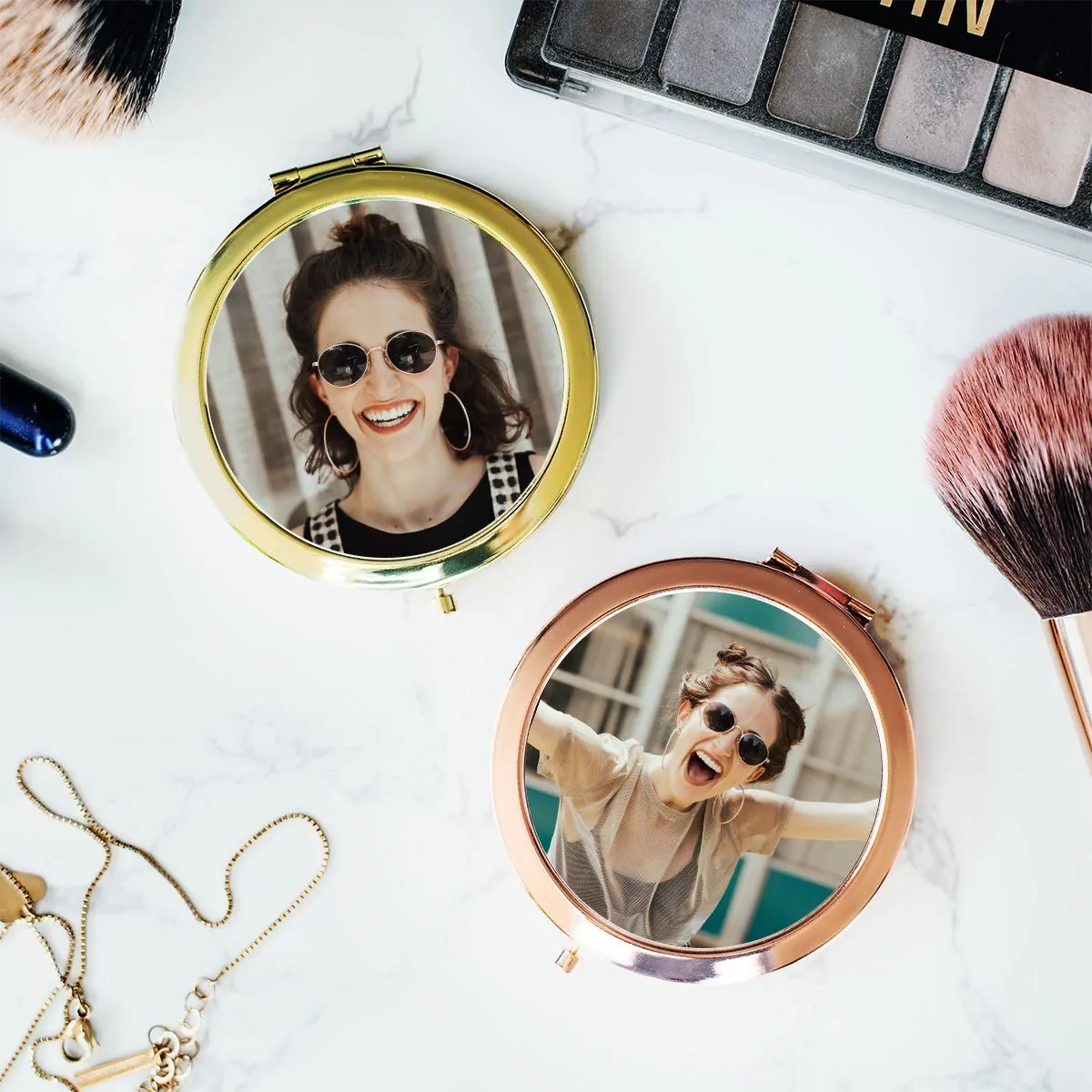 Miroir de poche personnalisable avec photo