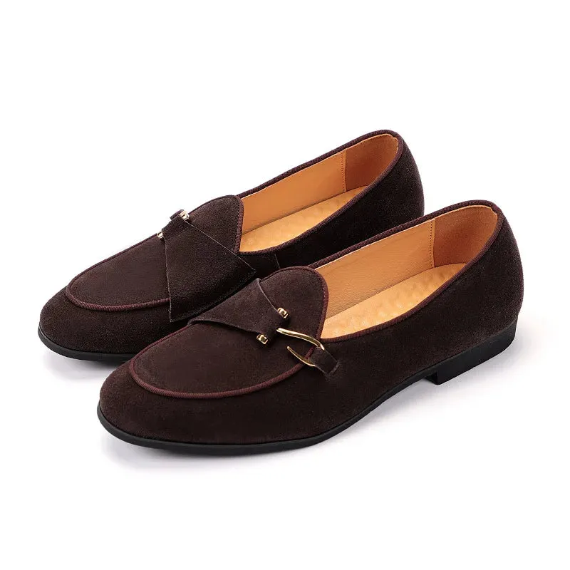 Mocassins effet daim classiques pour hommes