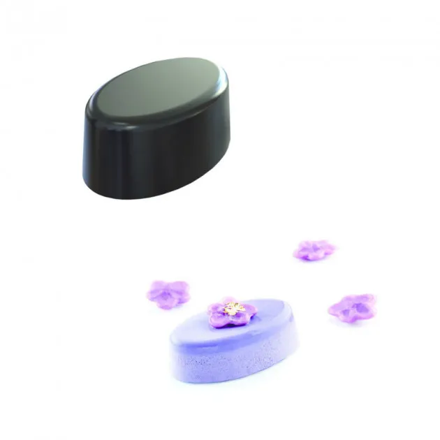 Moule Silicone 63 Ovales 5,1 x 3,1 x H2 cm 20ml SilikoMart Professional