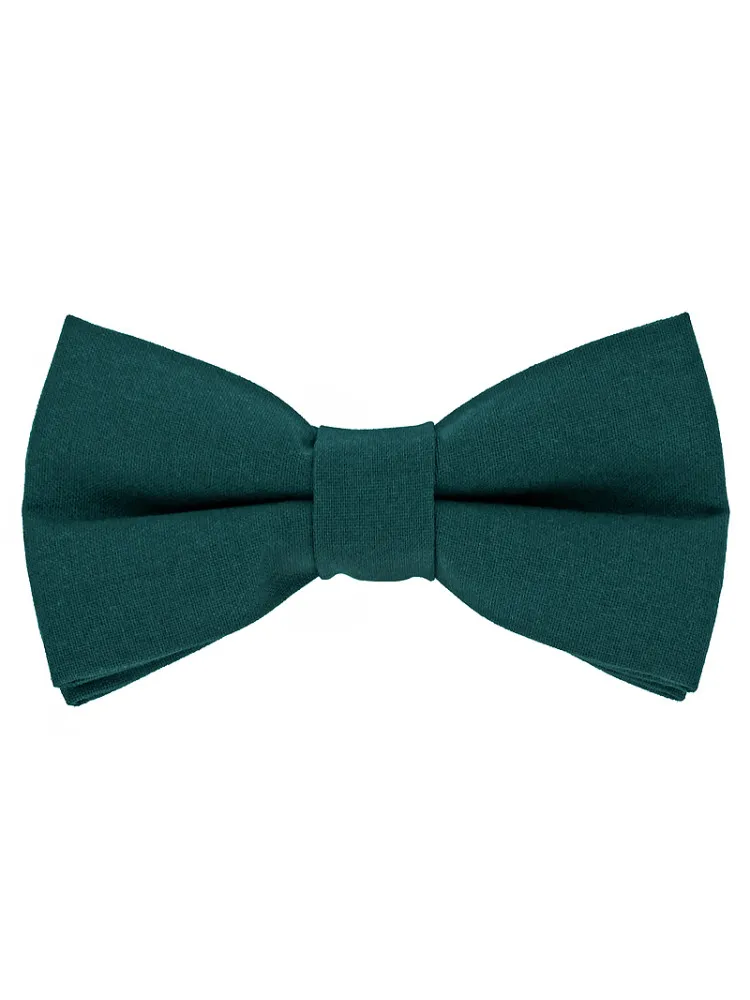Noeud papillon vert canard en coton Sorrente