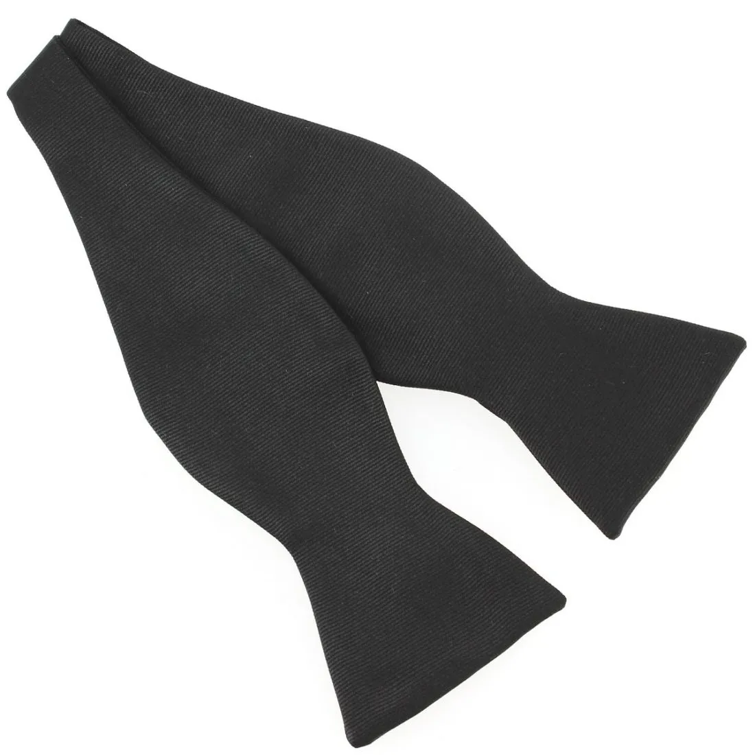 Noeud papillon à nouer en soie, Nero, Fait à la main