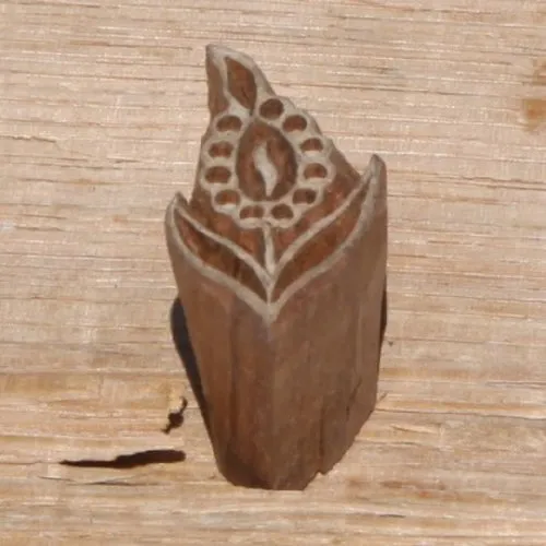 Petits tampons bois, batik feuille, encreur, planche à imprimer - gb42