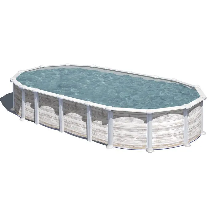 Piscine acier ovale Islandia - 7,30 x 3,75 x H.1,30 m