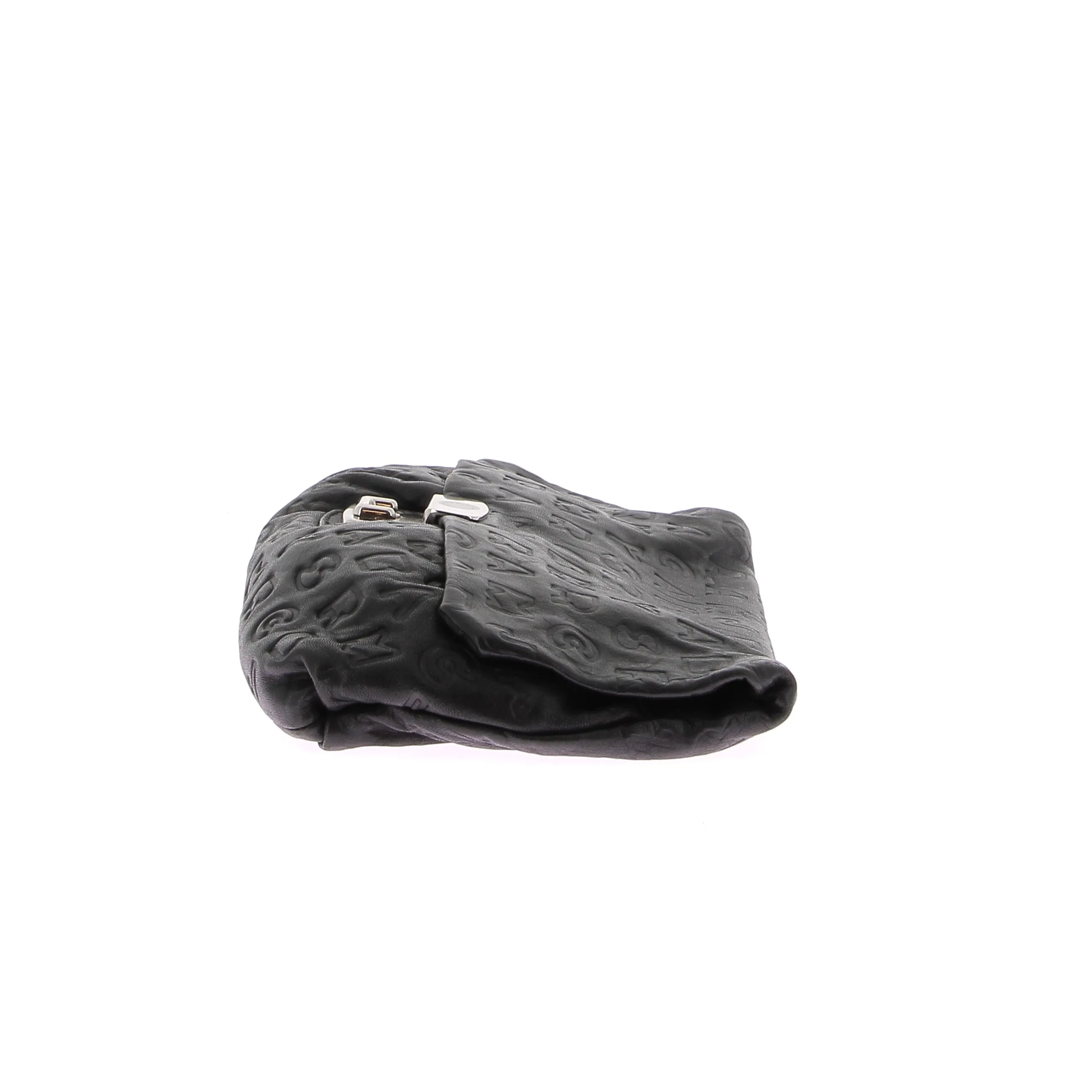 Pochette en cuir noir