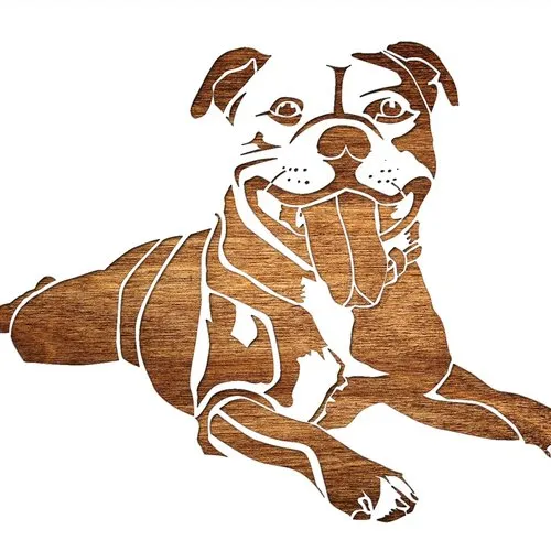 Pochoir a4 en plastique mylar chien american staffordshire terrier