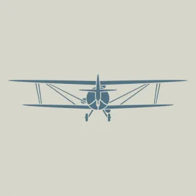 Pochoir avion biplan. dessin d'avion biplan vu arrière (ref 602-1)